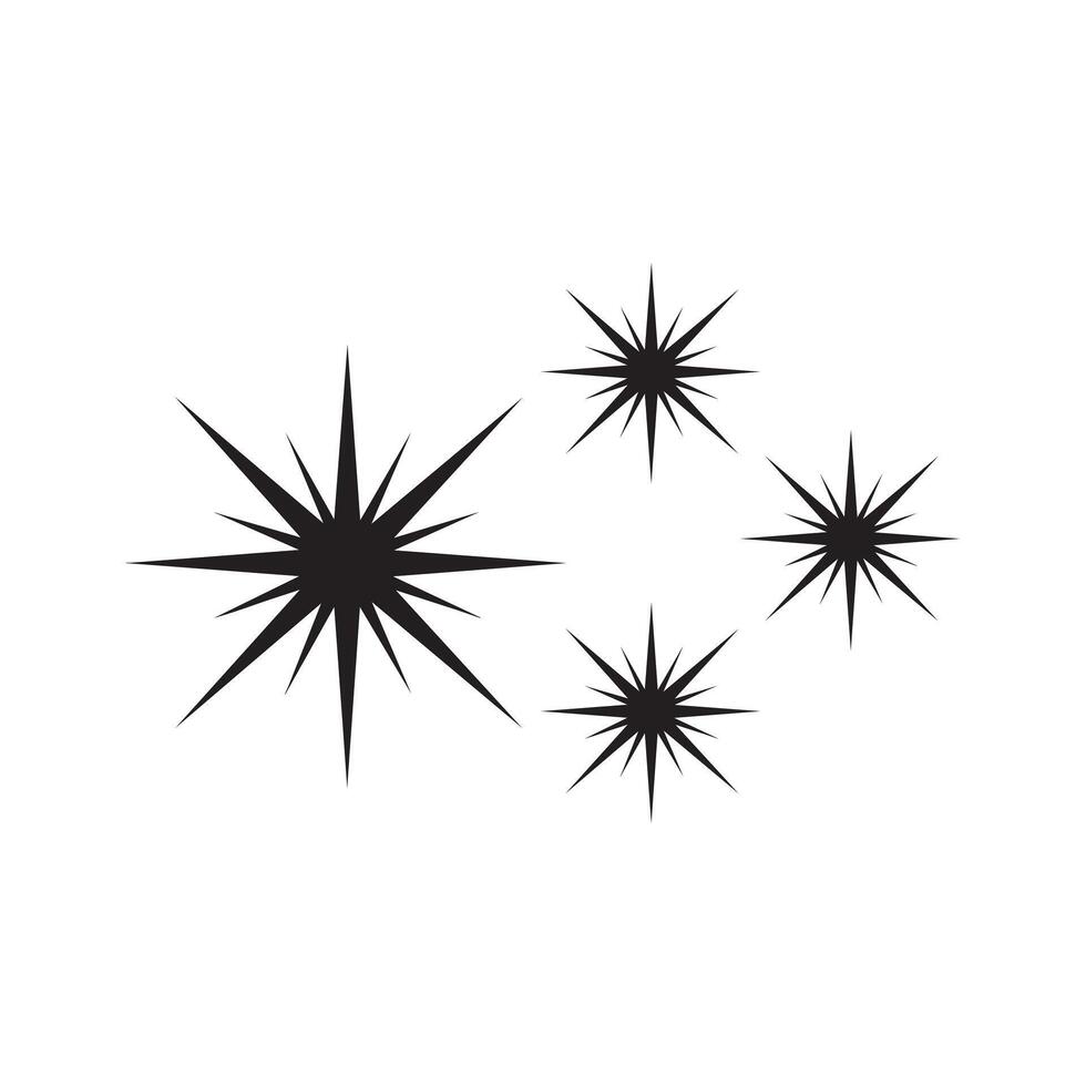 Flashing Starburst Icon with Firework Flare Ray vector
