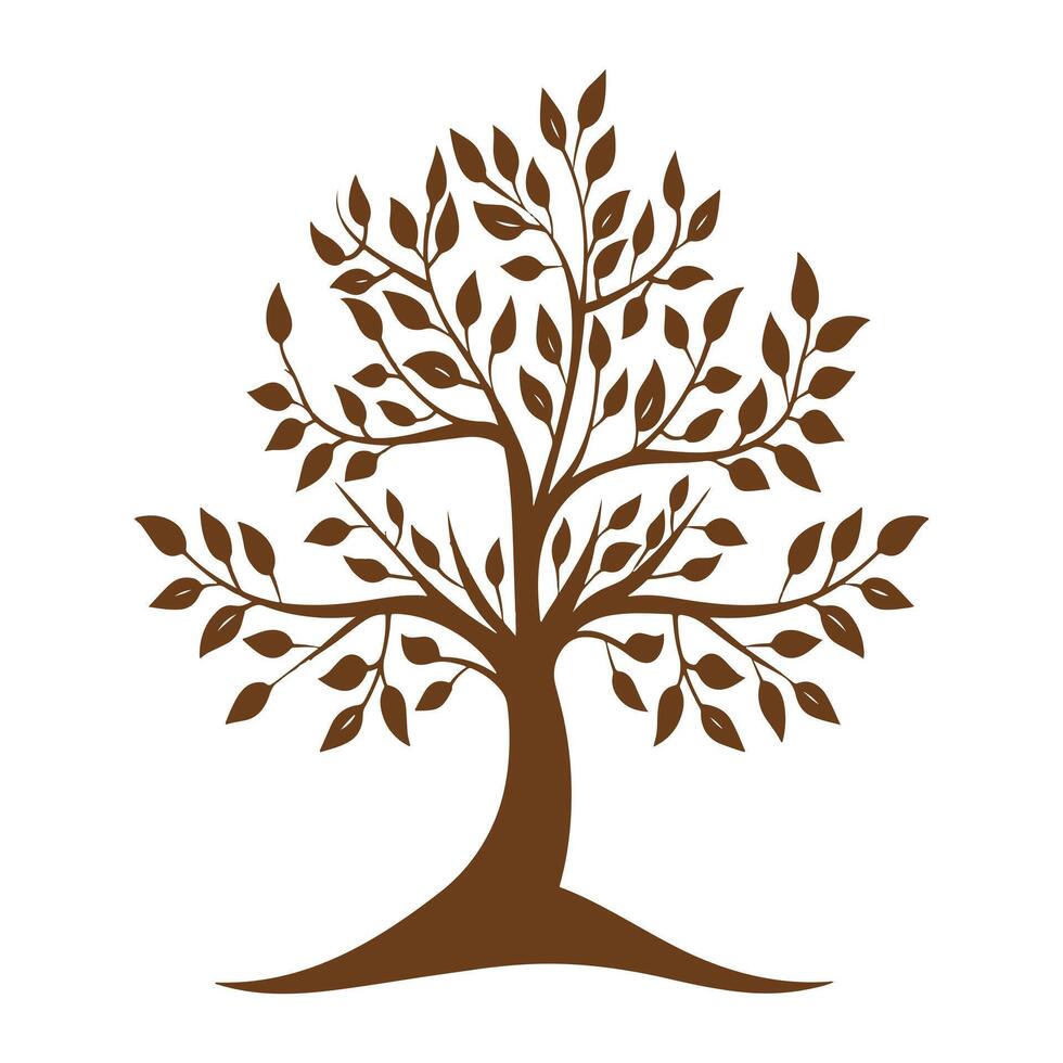 A tree with leaves on it vector