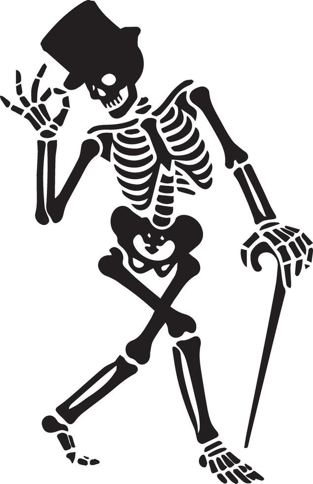 Dancing Skeleton Clipart Design vector