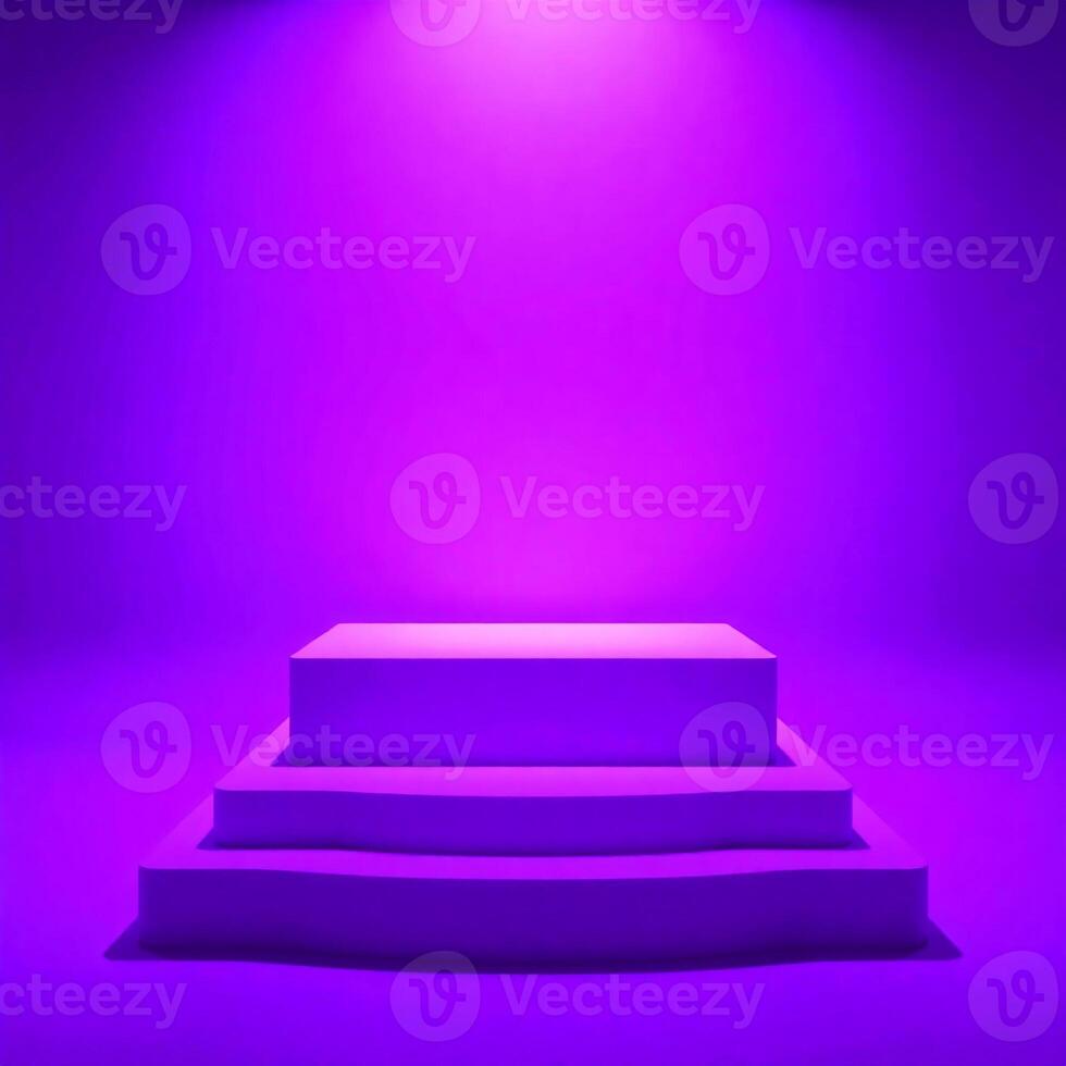 Modern 3D Product Display on Minimal Podium Stand photo