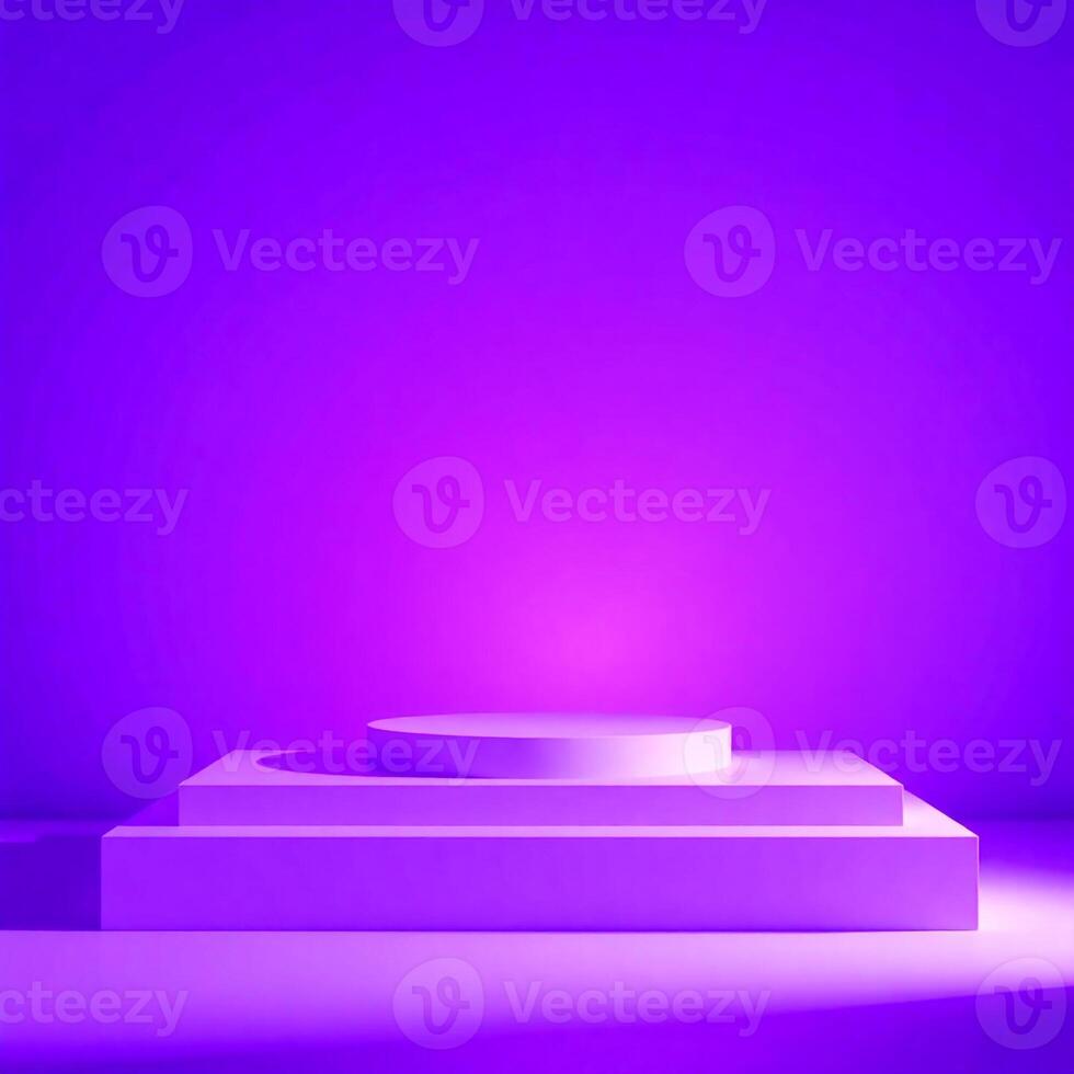 Modern 3D Product Display on Minimal Podium Stand photo