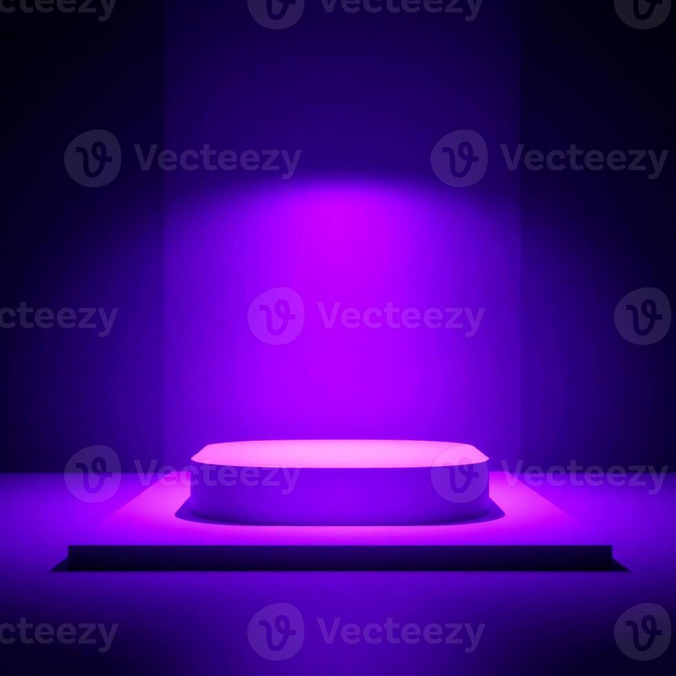 Modern 3D Product Display on Minimal Podium Stand photo