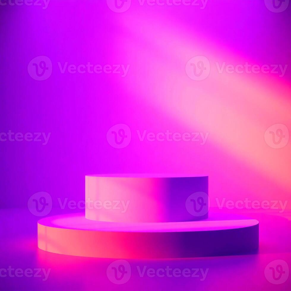 Modern 3D Product Display on Minimal Podium Stand photo