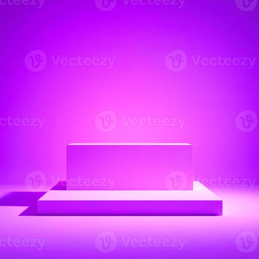 Modern 3D Product Display on Minimal Podium Stand photo