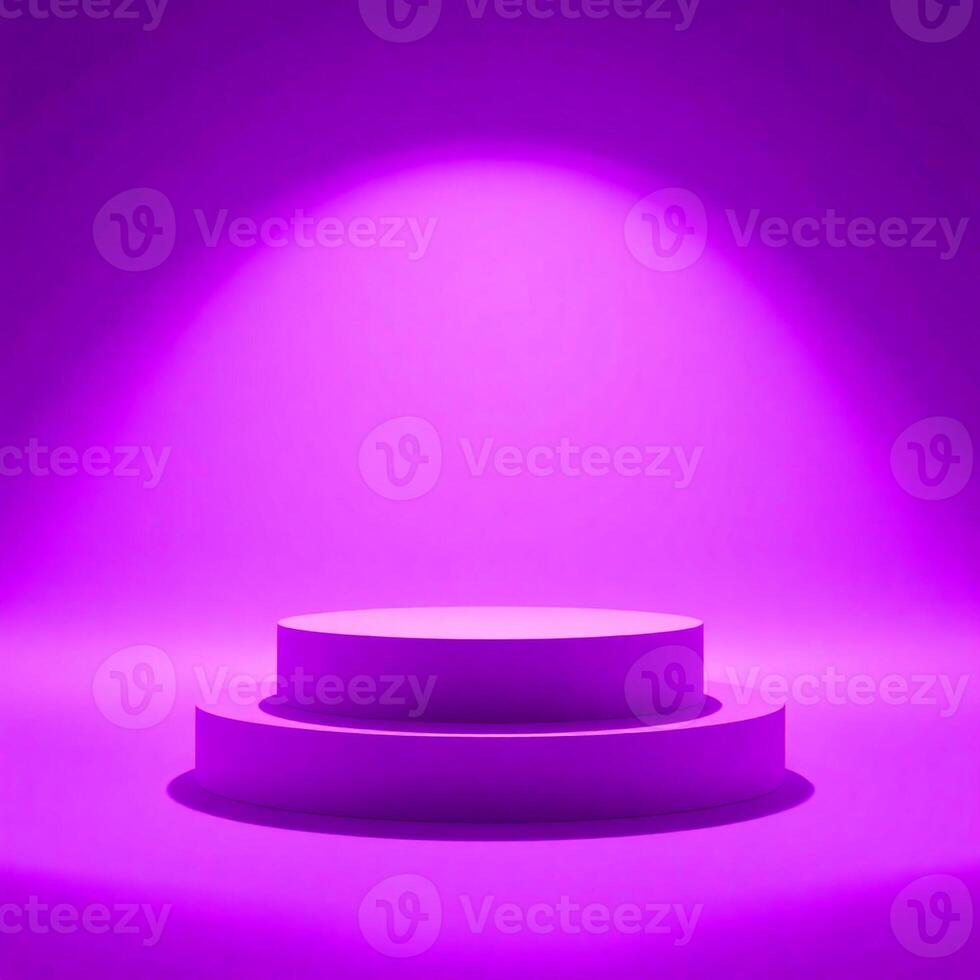 Modern 3D Product Display on Minimal Podium Stand photo