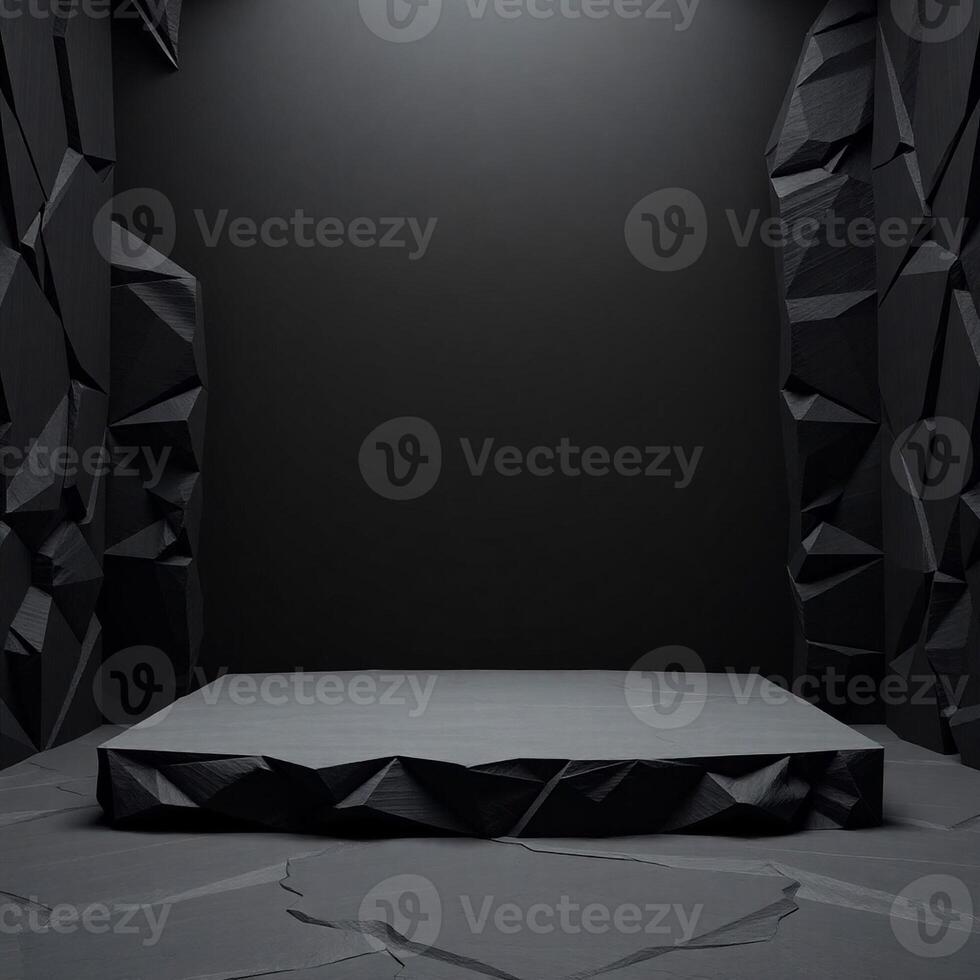 Modern 3D Product Display on Minimal Podium Stand photo