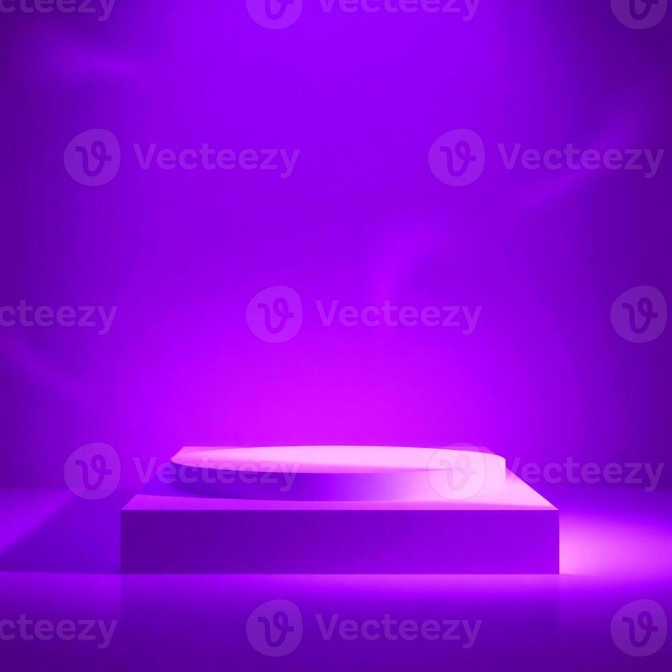 Modern 3D Product Display on Minimal Podium Stand photo