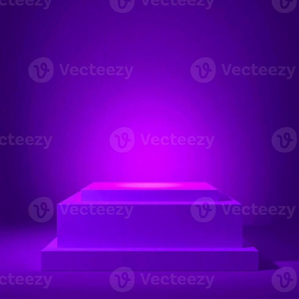 Modern 3D Product Display on Minimal Podium Stand photo