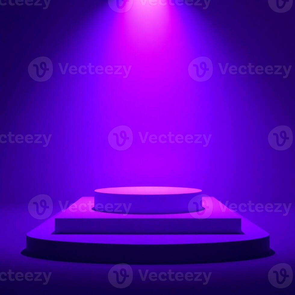 Modern 3D Product Display on Minimal Podium Stand photo
