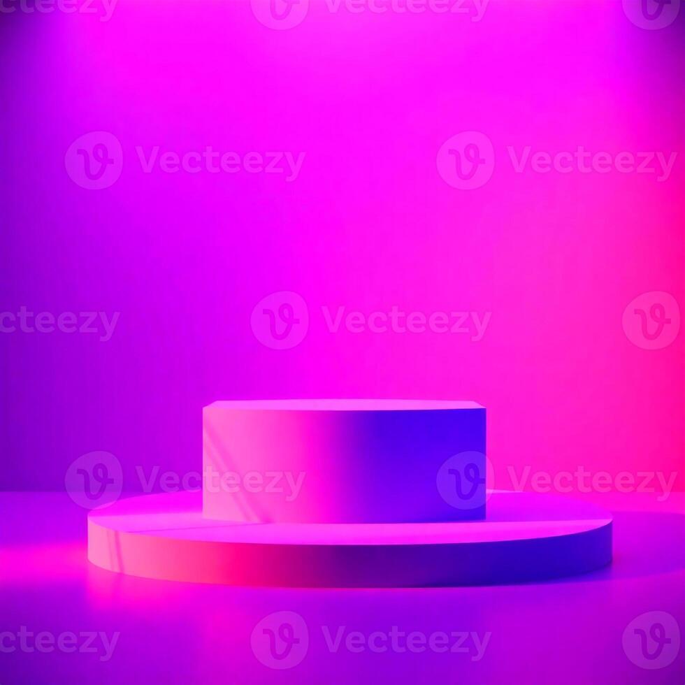Modern 3D Product Display on Minimal Podium Stand photo