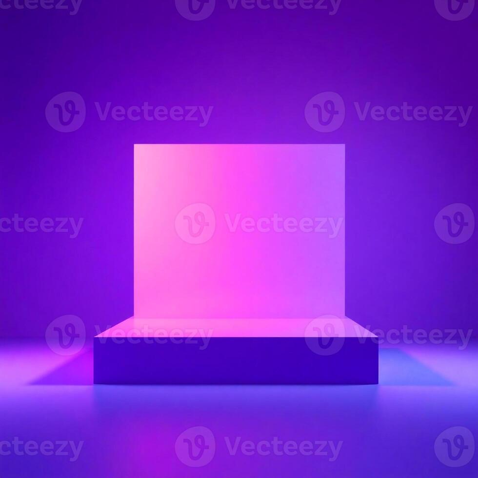 Modern 3D Product Display on Minimal Podium Stand photo