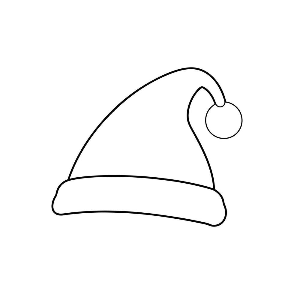 Santa Hat Lineart vector