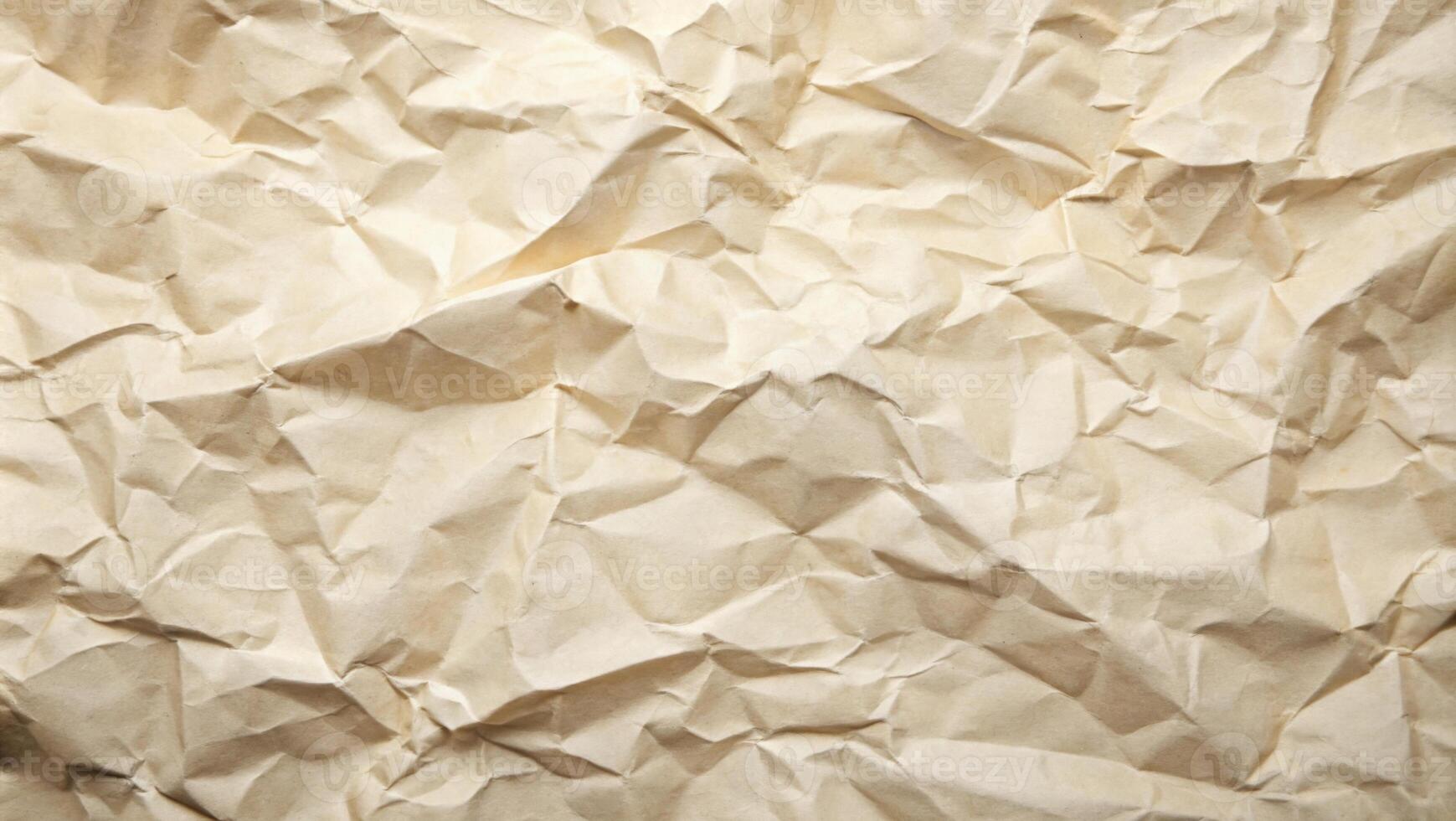 detailed crumpled kraft paper texture with rich folds and neutral tones, great for eco-themed backgrounds, sustainable design projects, or vintage aesthetics photo