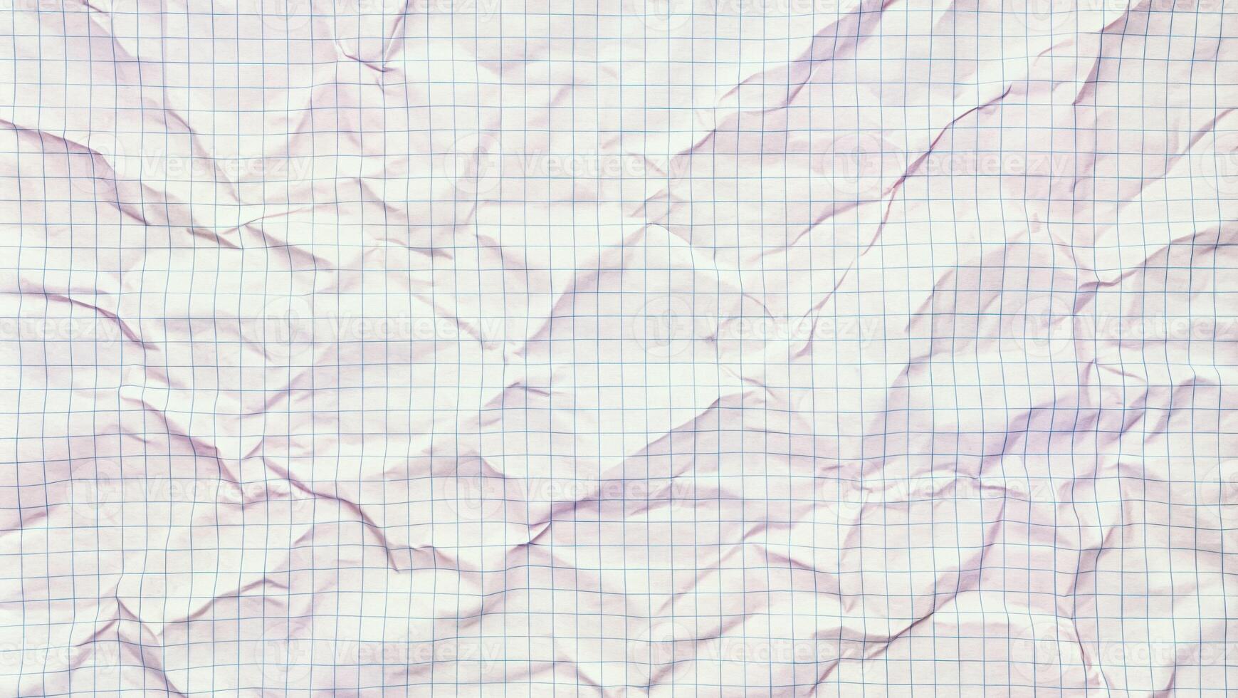 Crumpled grid paper with pastel tones, abstract texture and geometric lines, creative background design for education, art, or scrapbooking themes photo