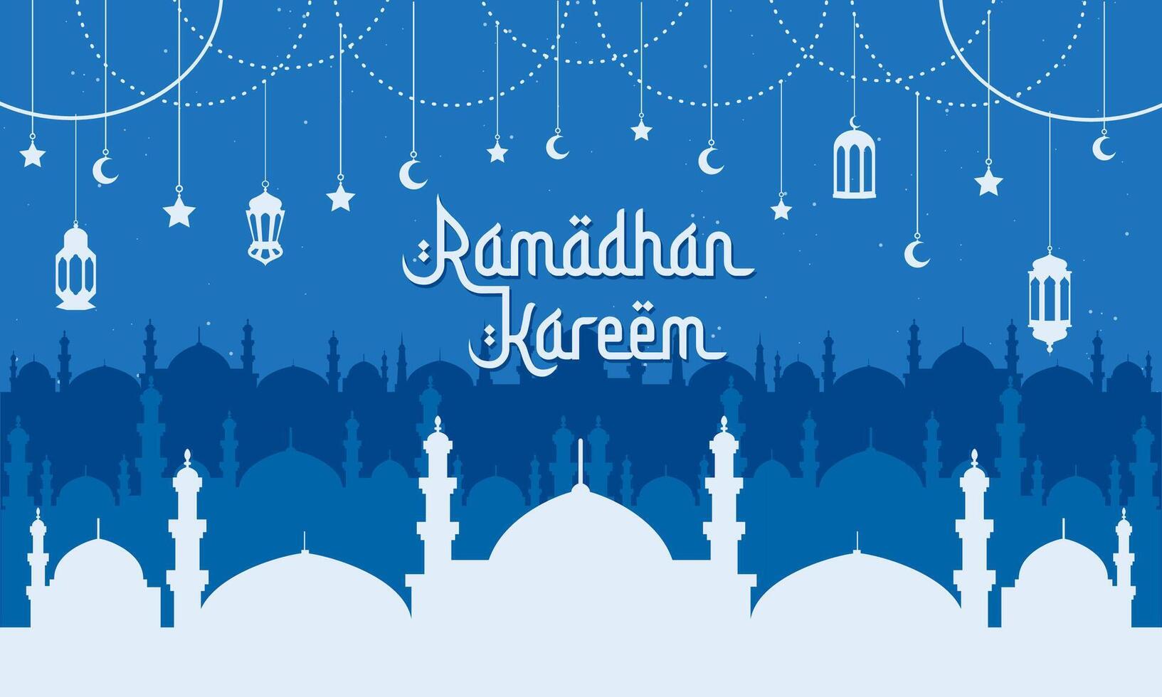 Ramadan Kareem Greeting Card Illustration EPS10 vector