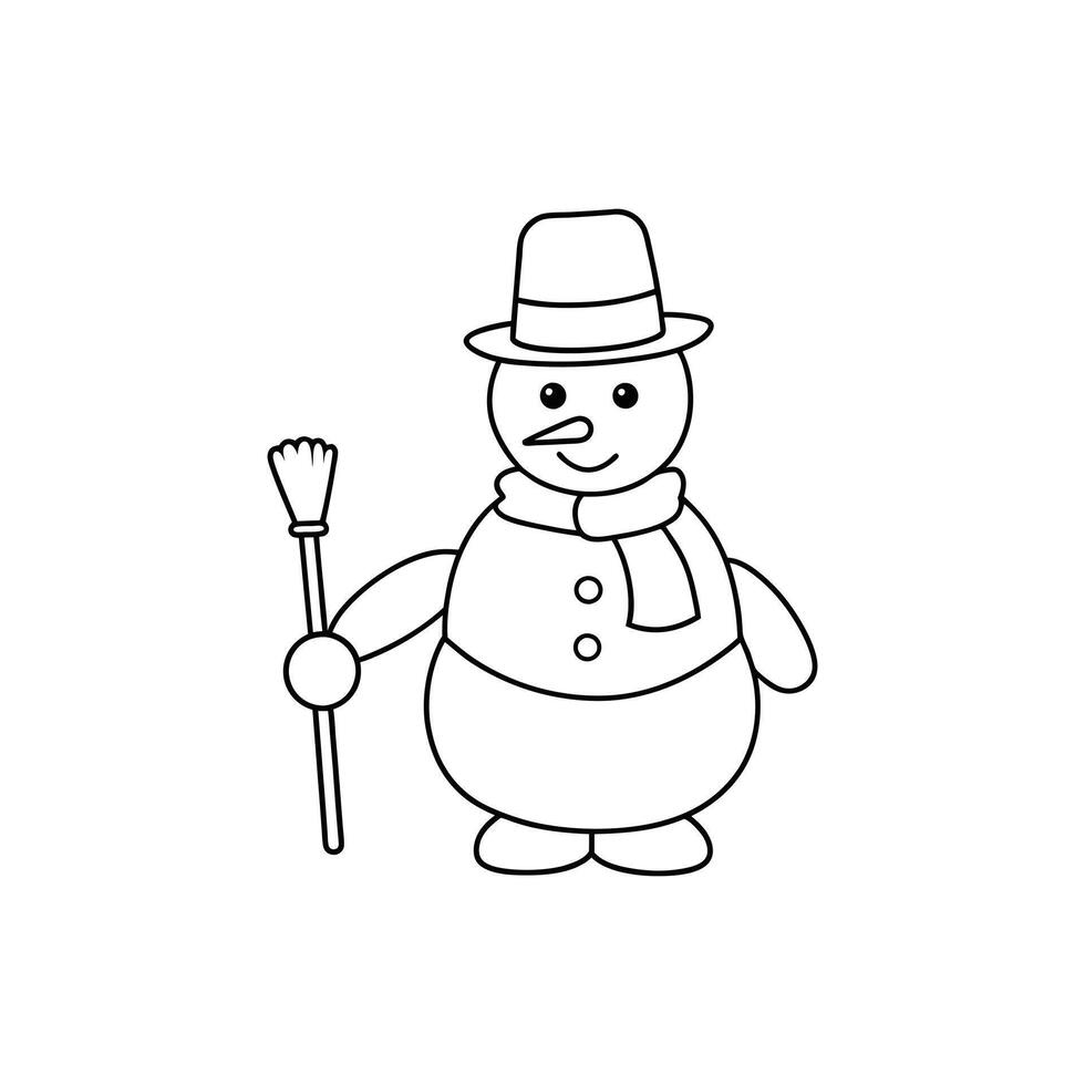 Jolly Christmas Snowman Design Merry Christmas ClipArt Art vector