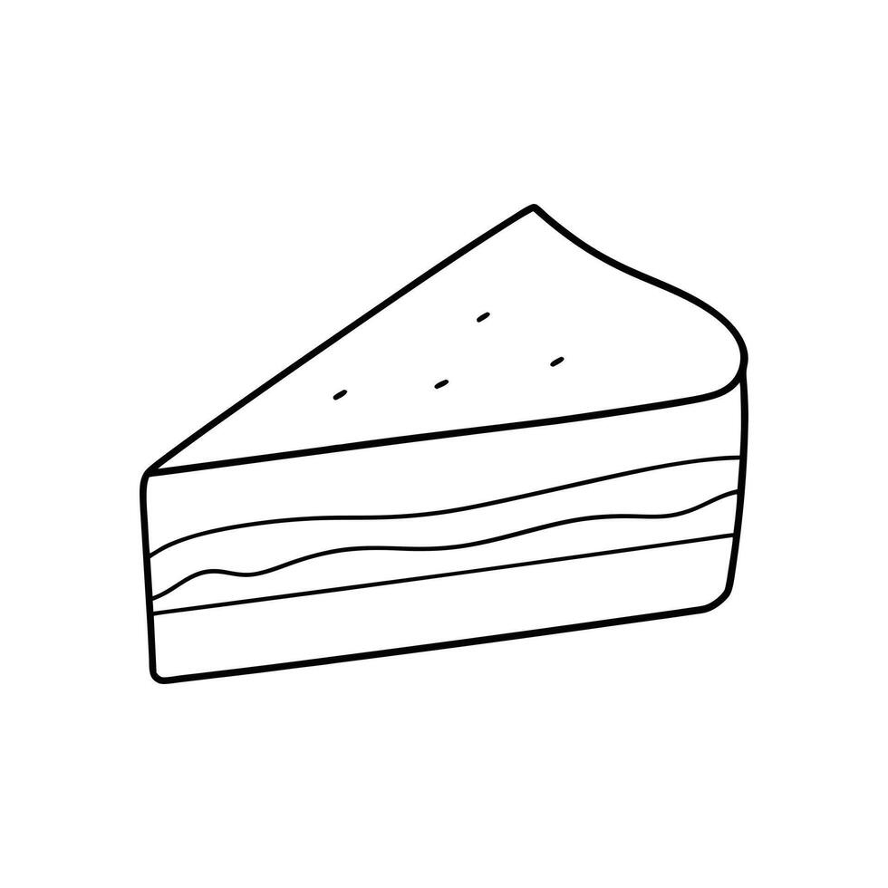 Christmas Pie Slice illustration , Merry Christmas ClipArt Design, Pie Slice Lineart Art vector