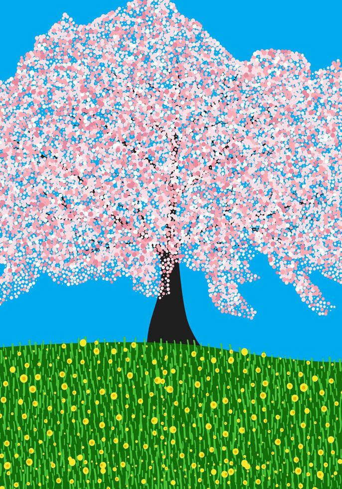 The Refreshing Power of Spring and Rural Life. vector
