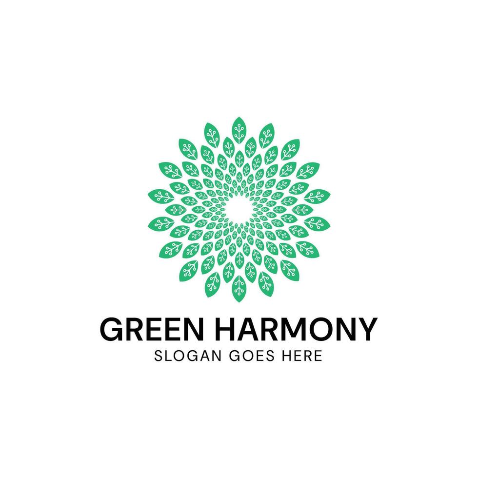 green tech spiral logo vector