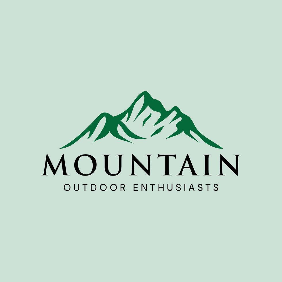 mountain logo design vector