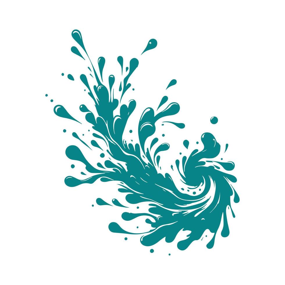Illustration of water splash. vector