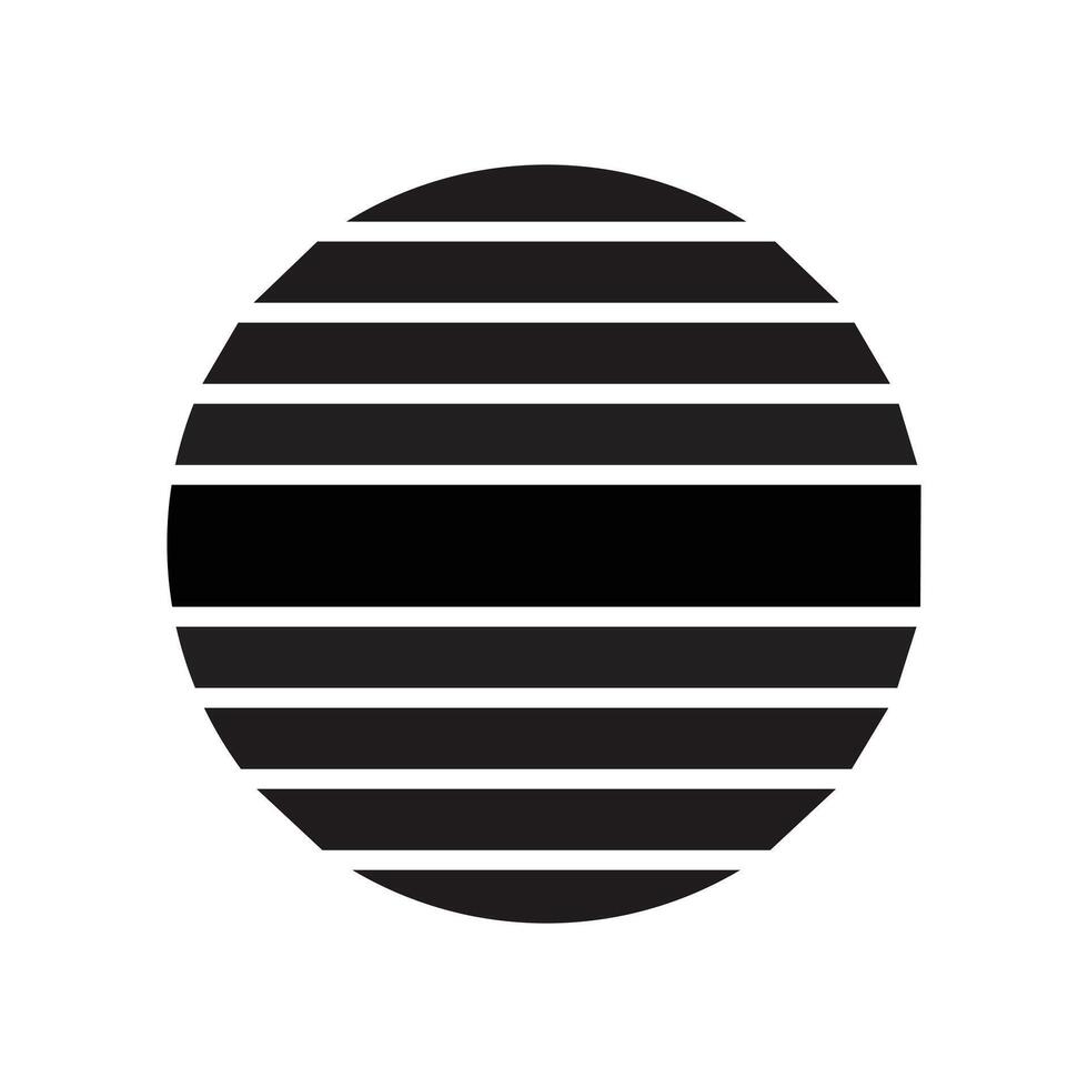 Abstract Geometric Striped Circular Design. vector