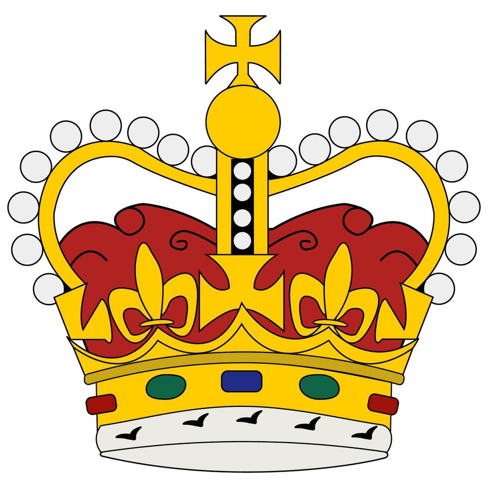 crown Northern Ireland element flag national material design vector