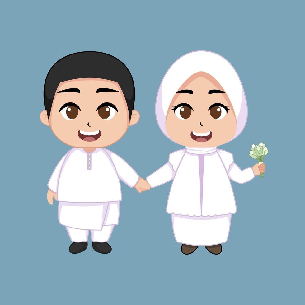 Chibi married couple vector