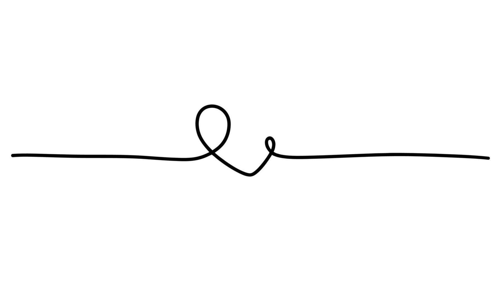 Hand-Drawn Love Heart Continuous One Line Art for Romantic and Modern Concepts vector