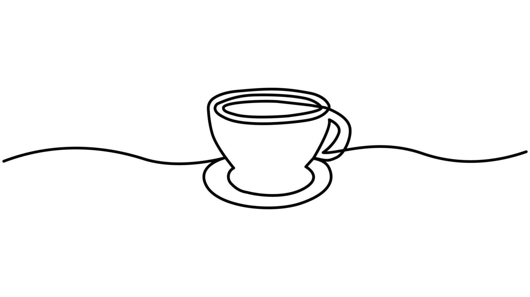 Minimalist Coffee Cup Design continuous one line drawing Perfect for Contemporary Artwork and Style vector