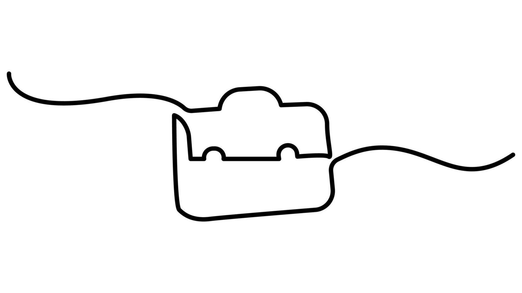 Handbag in continuous one line drawing Simple and Stylish Line Drawing for Modern Concepts vector