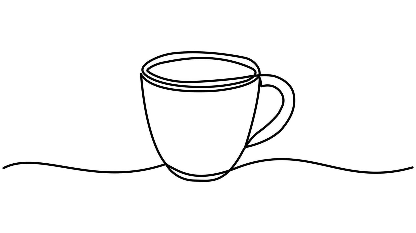 One continuous Line Coffee Cup Simple and Elegant Illustration for Branding and Home Decor vector