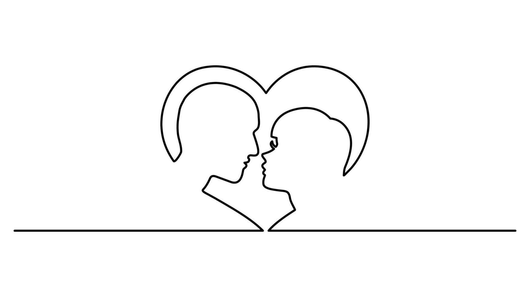 continuous one line drawing Heart Stylish and Simple Art for Love and Romance Themes vector
