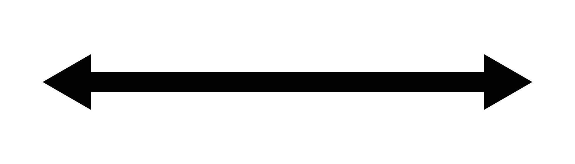 Double-headed arrow icon. Two side simple icon design . of trendy long arrows left and right in flat style. illustration. eps 10 vector