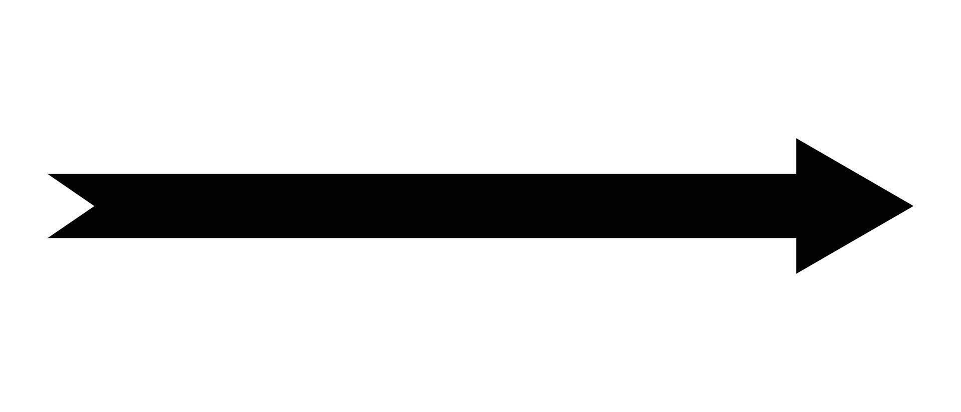 Arrow icon. Black arrow forward. Arrow pointing to the left on white background. illustration. vector