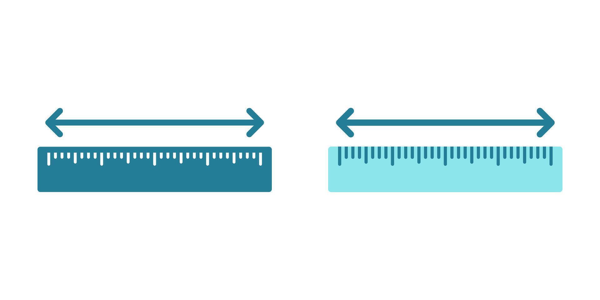 Ruler icon set. Measure sign. for mobile concept and web design. illustration on white background vector