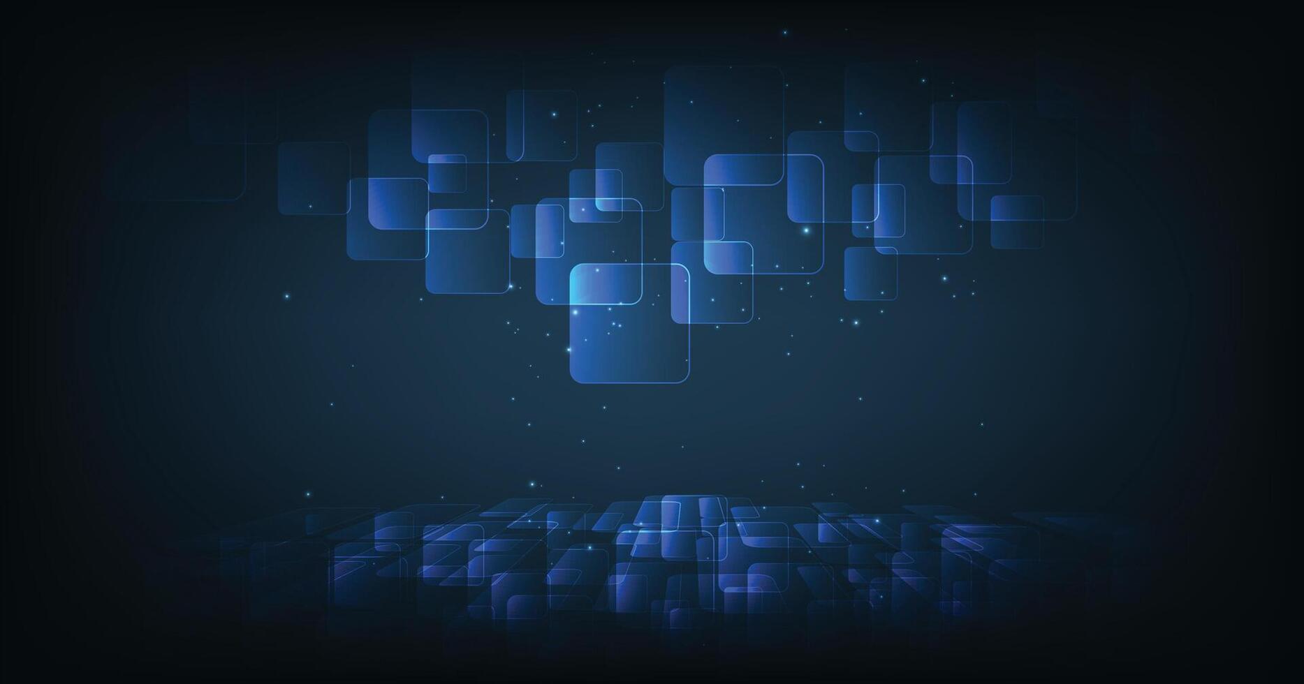 Square geometric technology background design. vector
