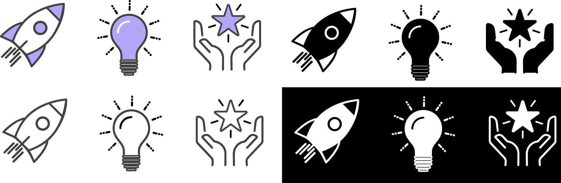 Mission, Vision and Values of company with text. Web page template. Modern flat design. Abstract icon. vector