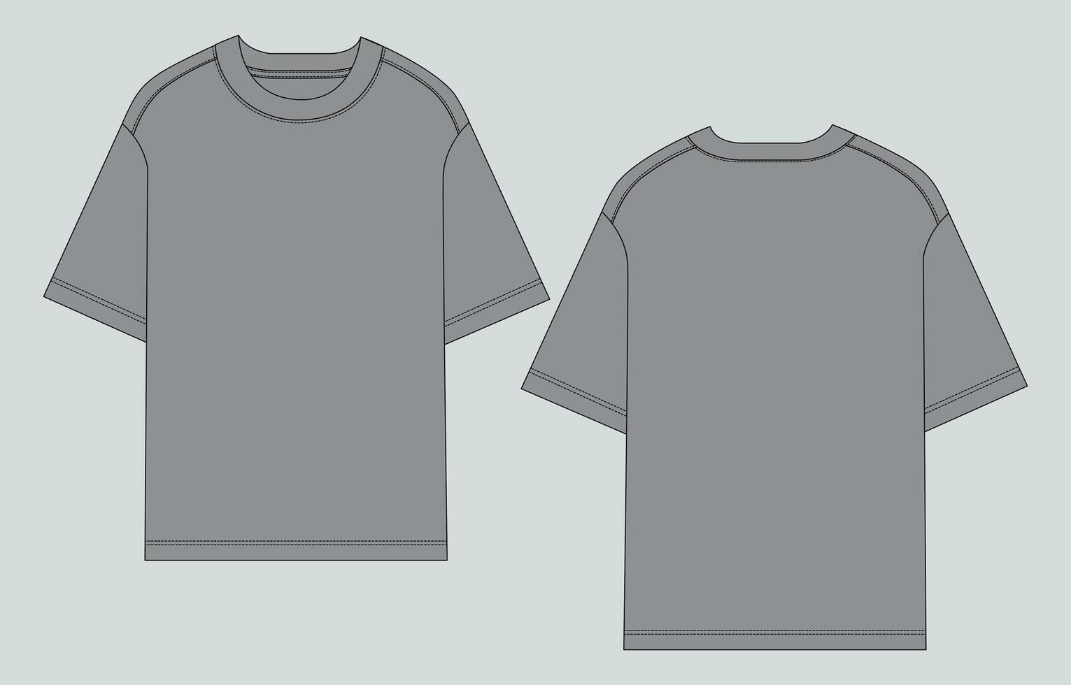A gray t - shirt with a white collar vector