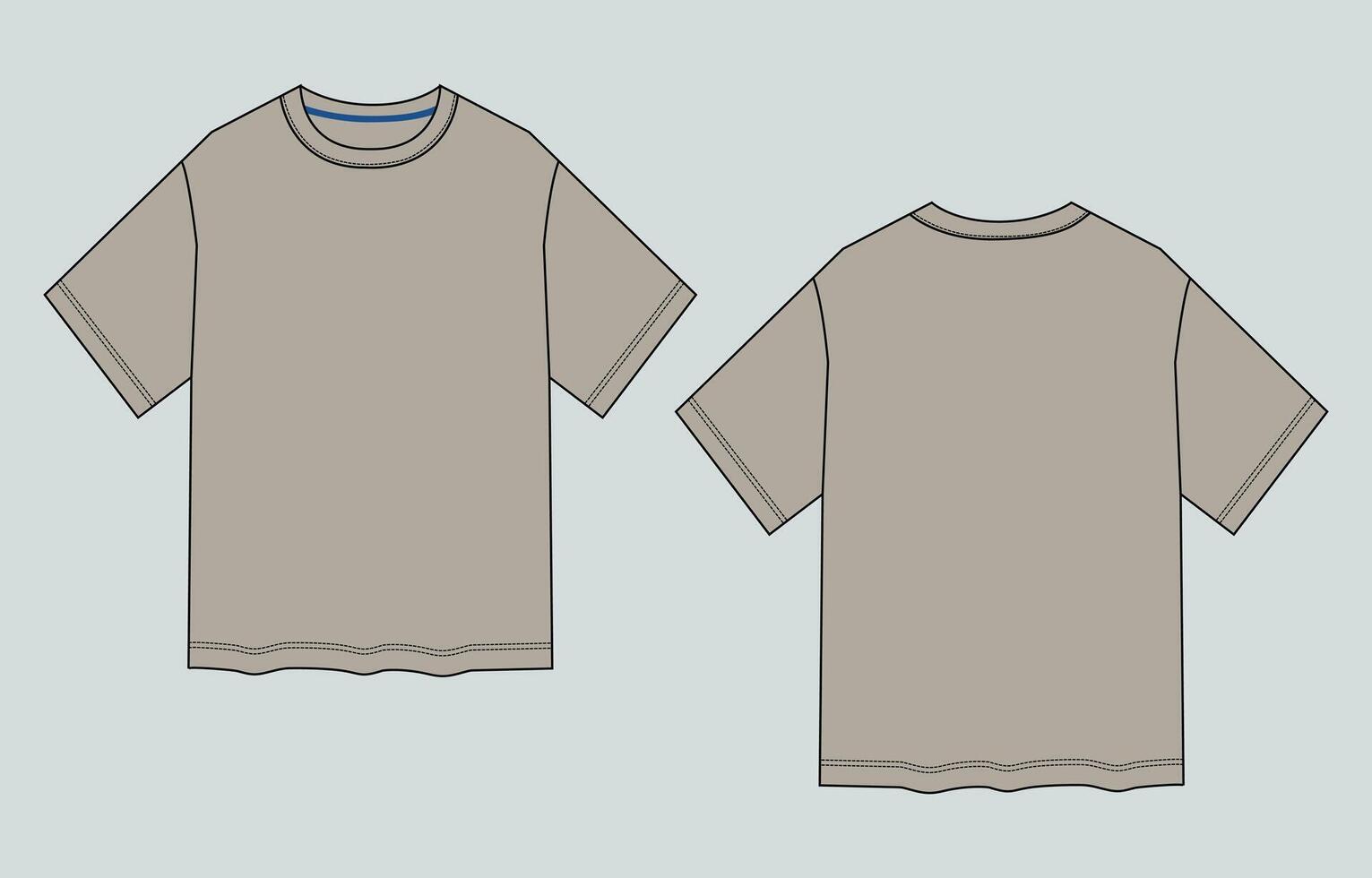 A t - shirt with a blue collar and a gray collar vector