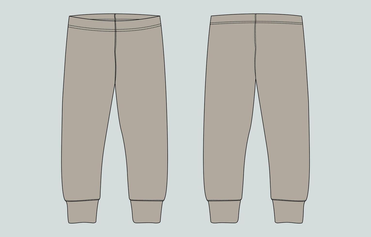 The men's pants are shown in a drawing vector