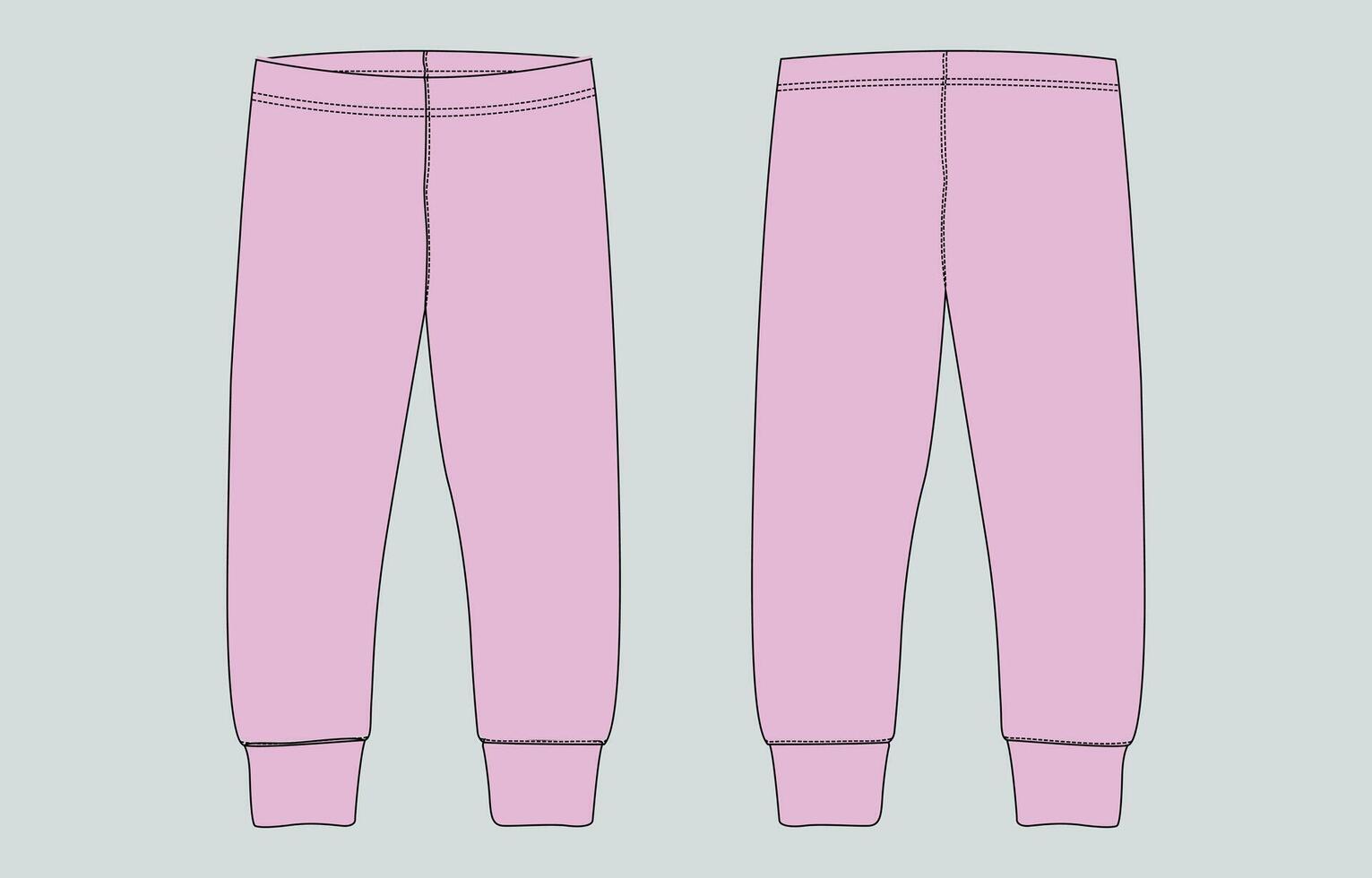 A pair of pink pants with a zipper vector