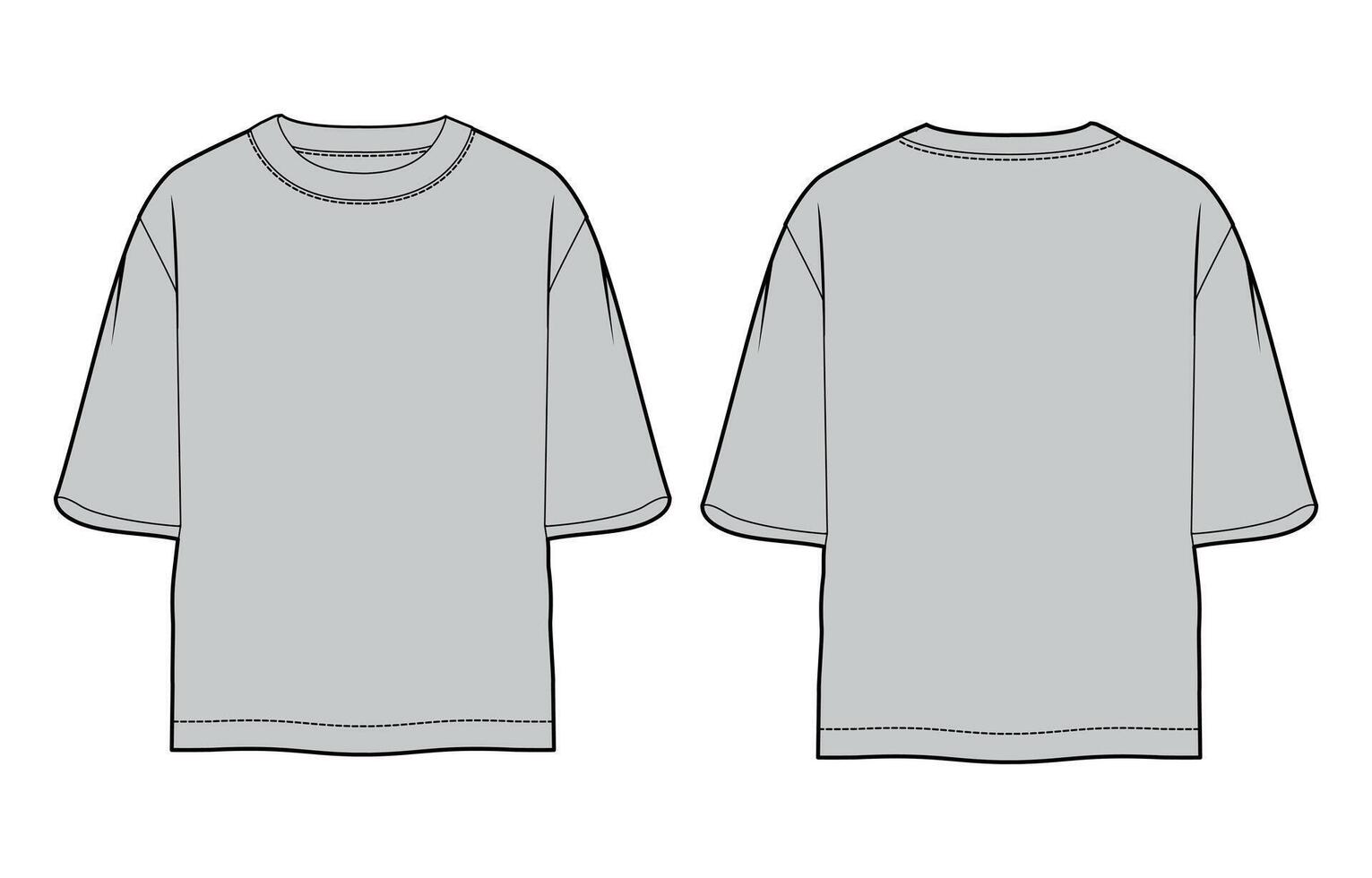 A gray t - shirt with a white background vector