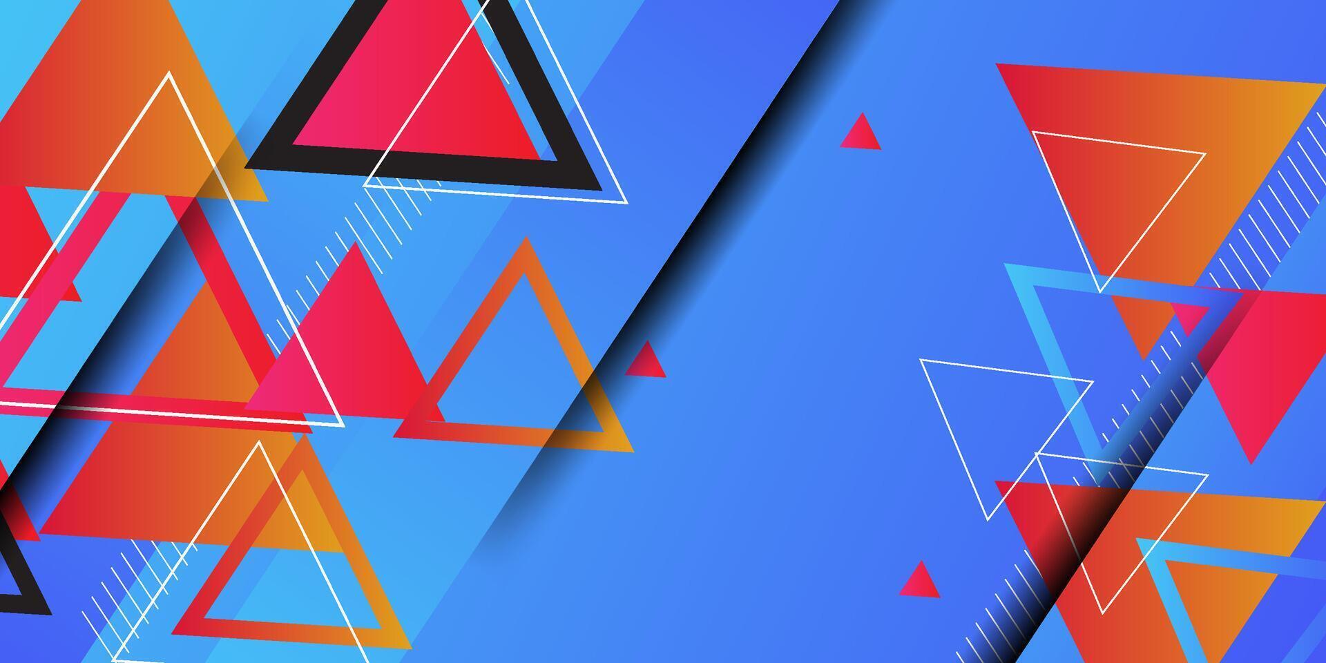 Abstract colorful pink and orange triangle pattern geometric design. Modern overlapping paper cut futuristic background illustration. Eps10 vector