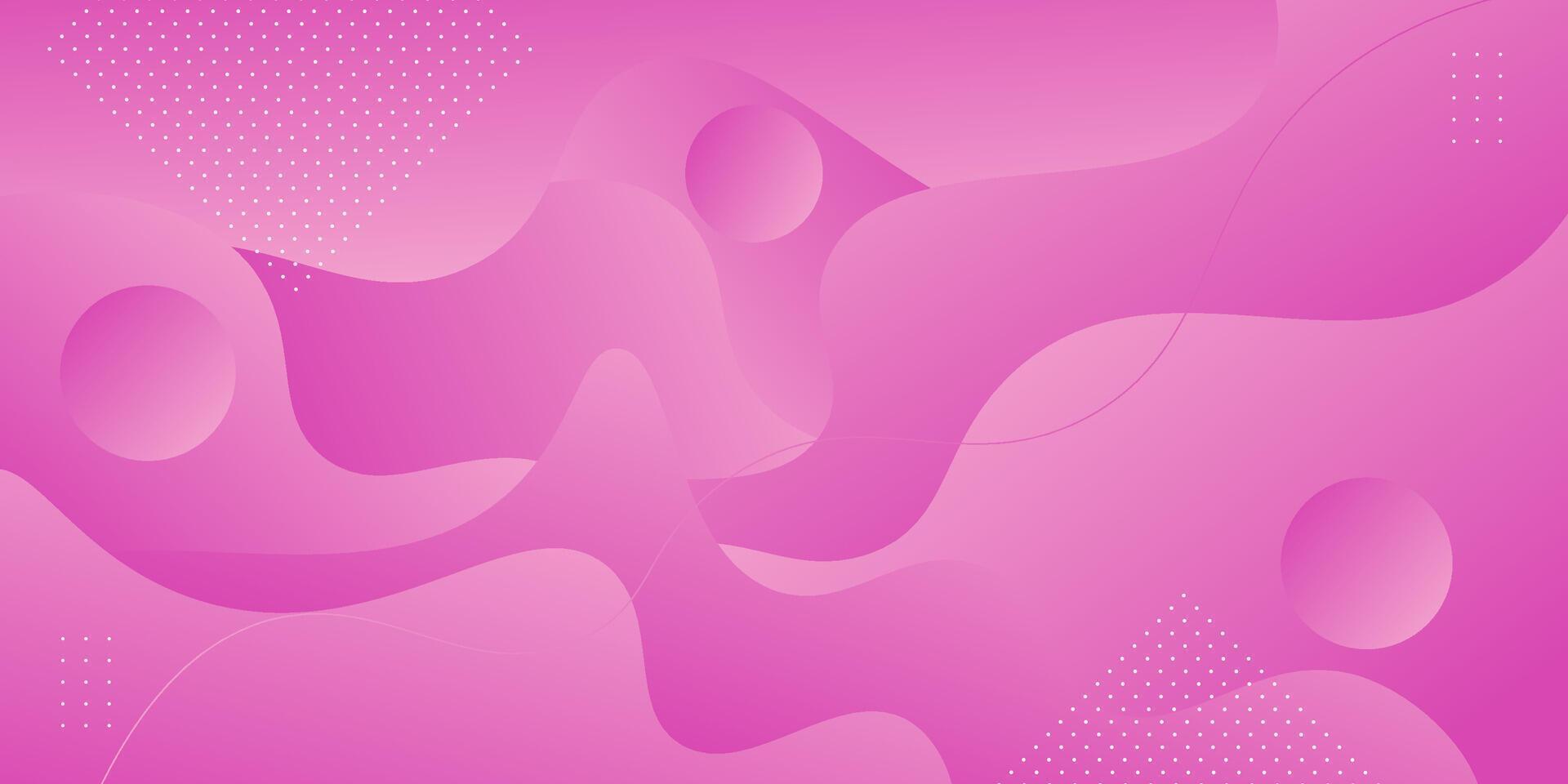 Modern pink geometric business banner design. Creative banner design with wave shape and fluid lines as template. Simple horizontal banner. Eps10 vector