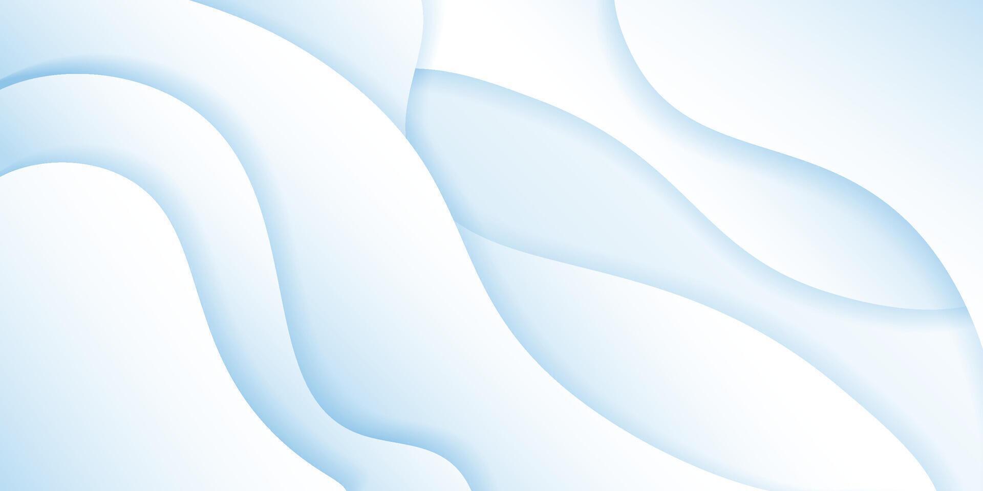 Abstract 3D background with soft blue white gradient wave background Simple pattern for display poster, wallpaper, product, template and website. eps10 vector