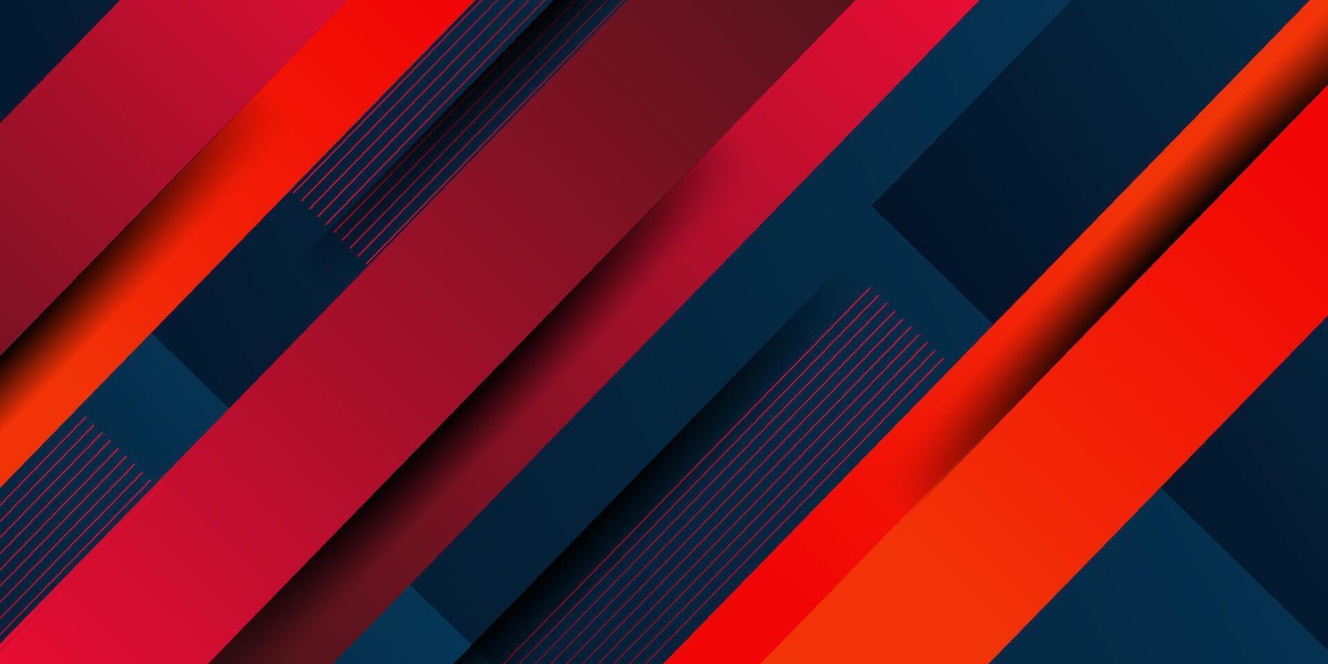 Abstract geometric dark blue and bright red overlapping rectangle theme background for graphic design. Eps10 vector