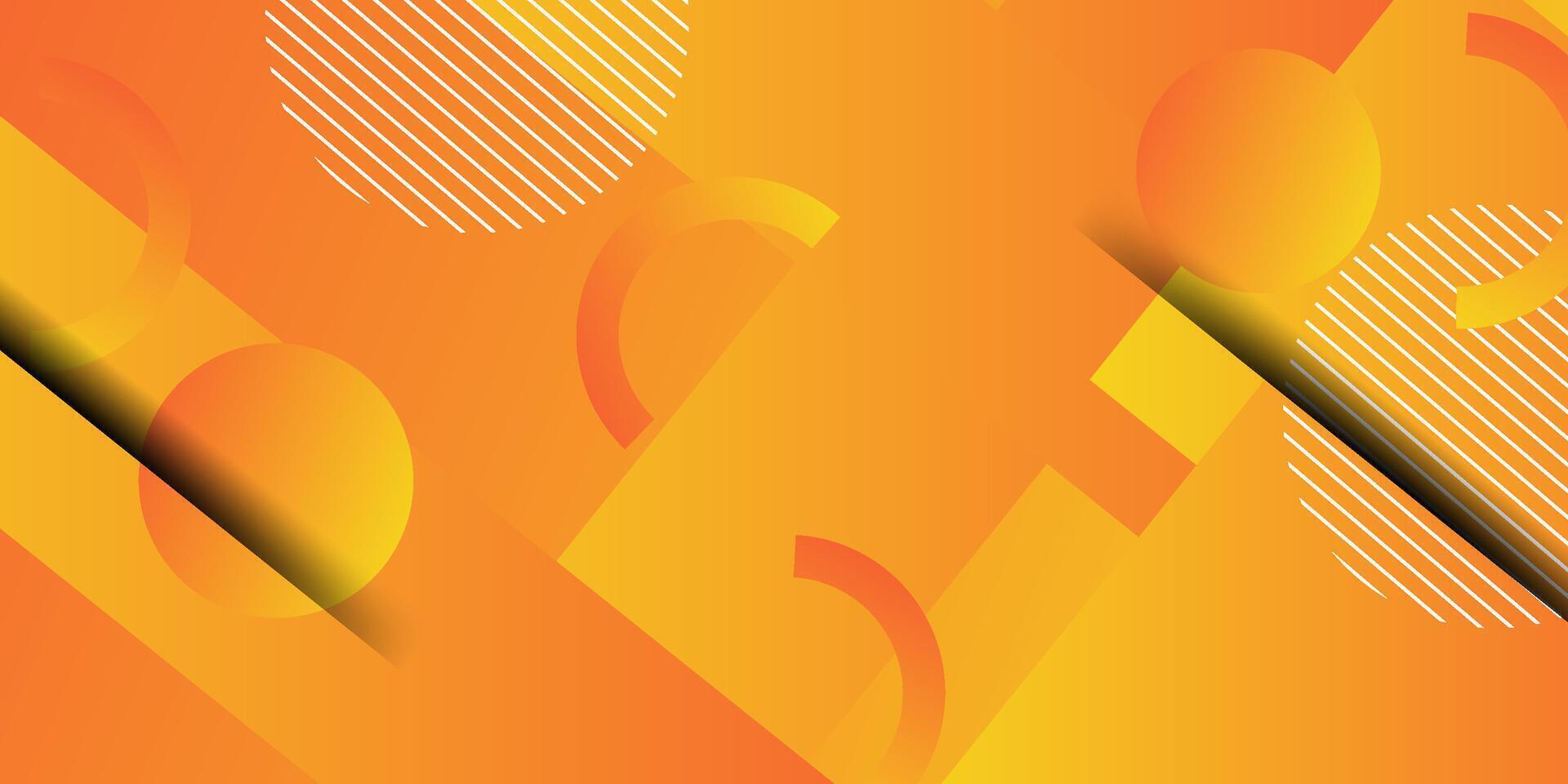 Orange rectangle pattern 3D gradient background with simple circle pattern design. Abstract template and modern stylish texture background. Eps10 vector
