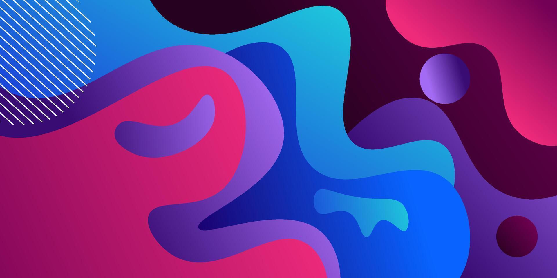 Colorful wave 3D shapes on bright background. Simple gradient colorful texture background design. Eps 10 vector