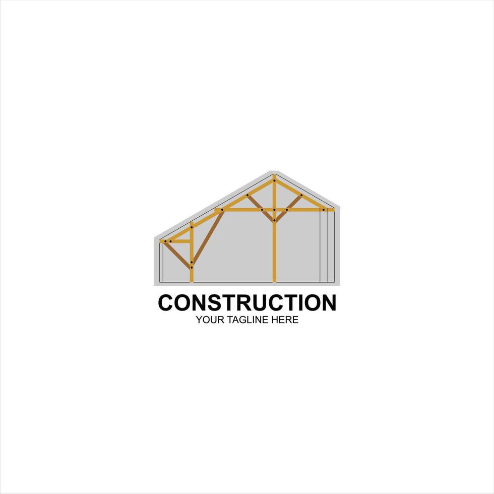 construction logo icon for development business or company with creative illustration vector